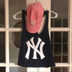 PINK NYY crop tank & cap